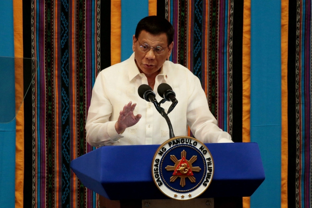 菲律賓總統杜特蒂曾下令，允許軍警可對製造麻煩者開槍。（湯森路透）
