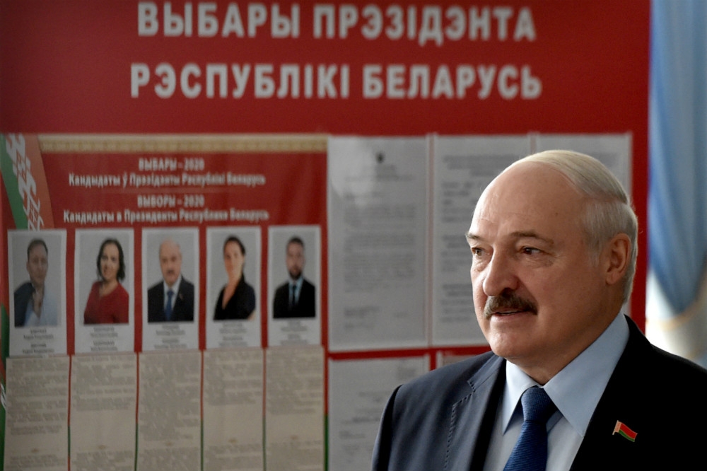 白俄羅斯總統盧卡申科搶下8成選票，順利六度連任。（湯森路透）
