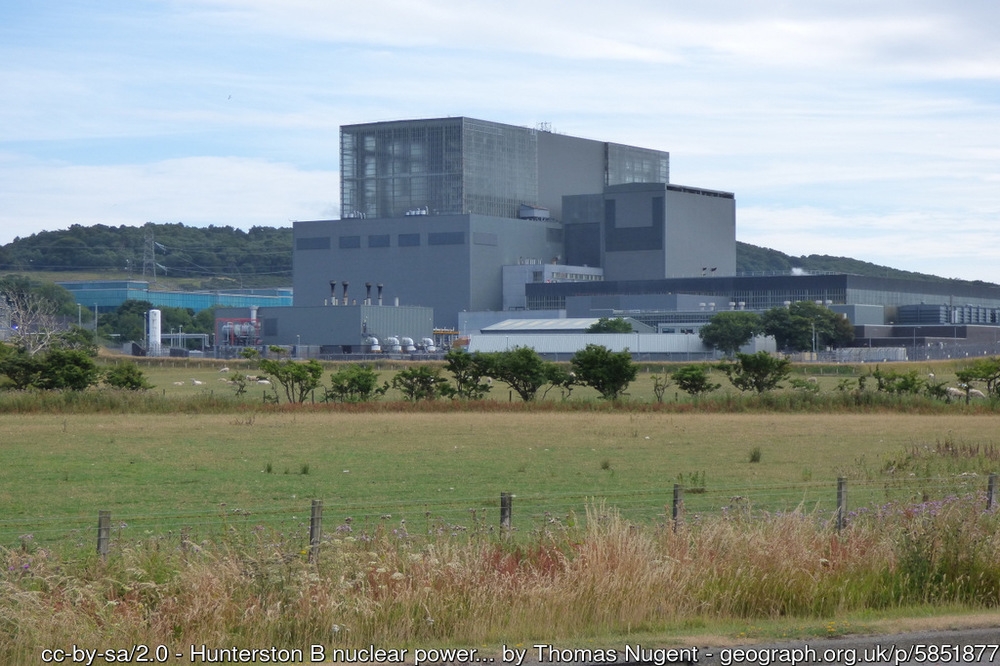 亨特斯頓（Hunterston B）B核電廠外觀。（翻攝自《英國和愛爾蘭地理》）
