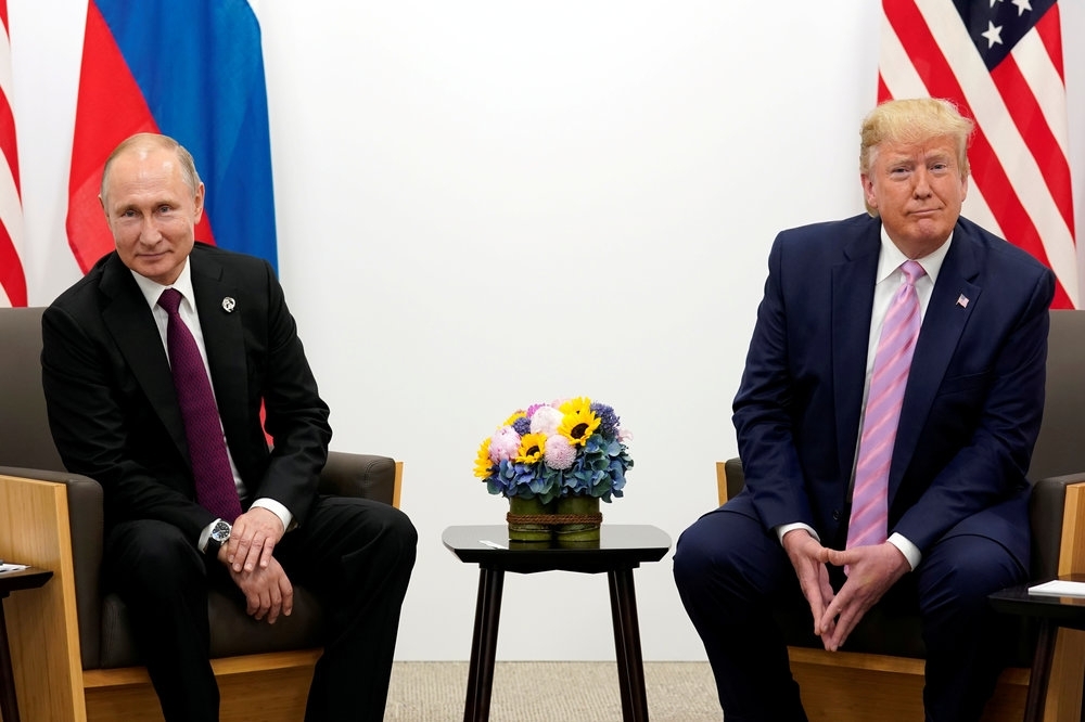 美國總統川普（圖右）與俄國總統普京（圖左）。（湯森路透）