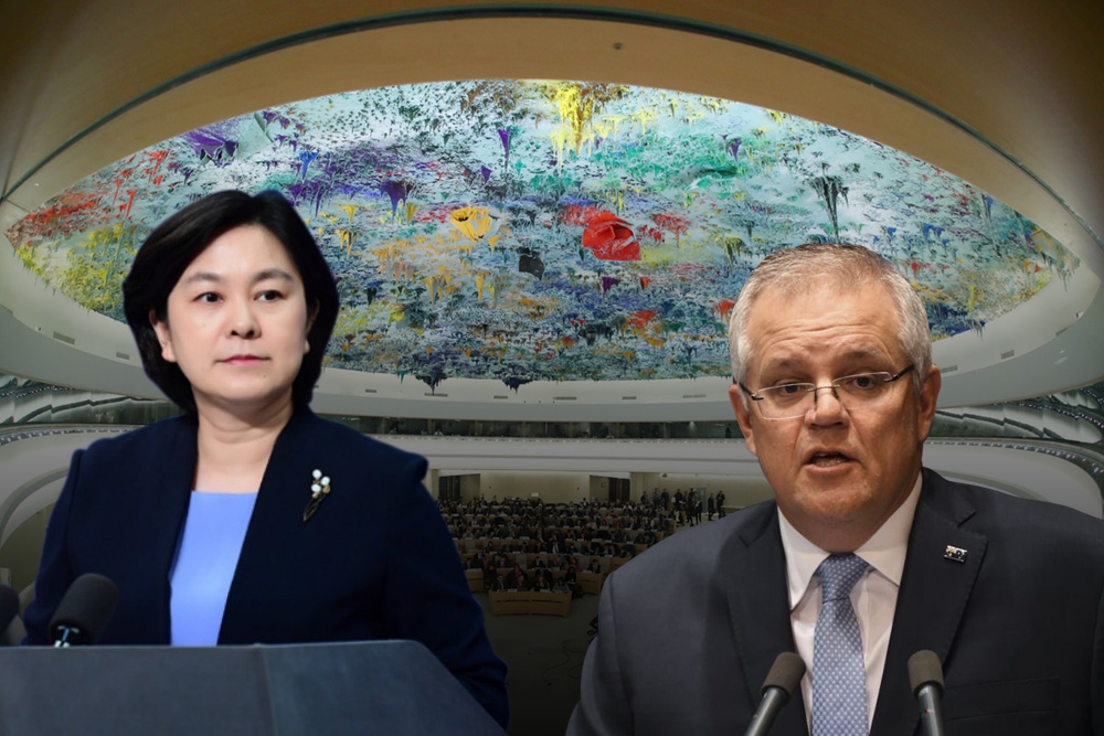 中國在聯合國人權理事會對澳洲人權狀況作出「建議」。（湯森路透、上報製圖）