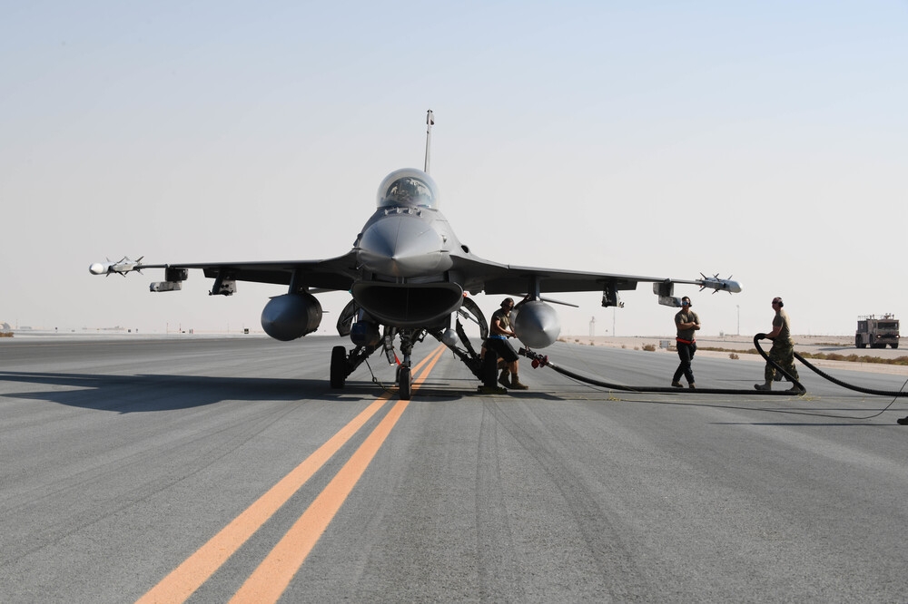 駐紮在沙烏地基地的美軍F-16戰機。（圖片取自美國空軍）
