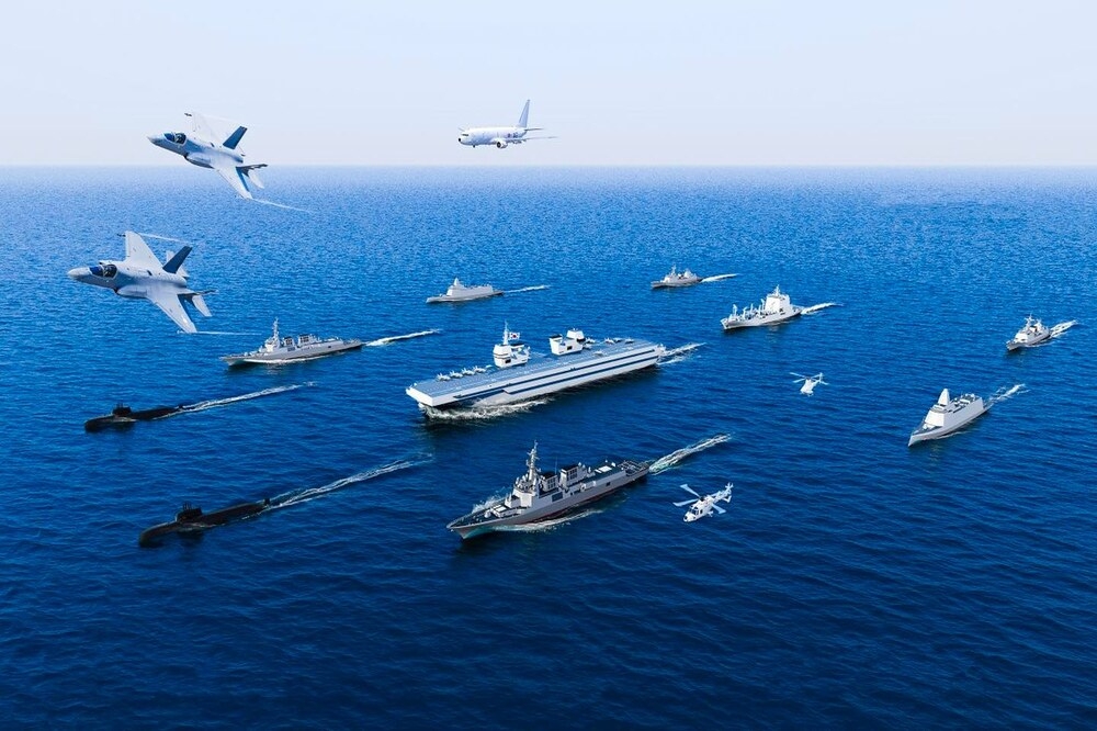 南韓最新公佈的輕型航艦示意圖。（圖片取自南海海軍）