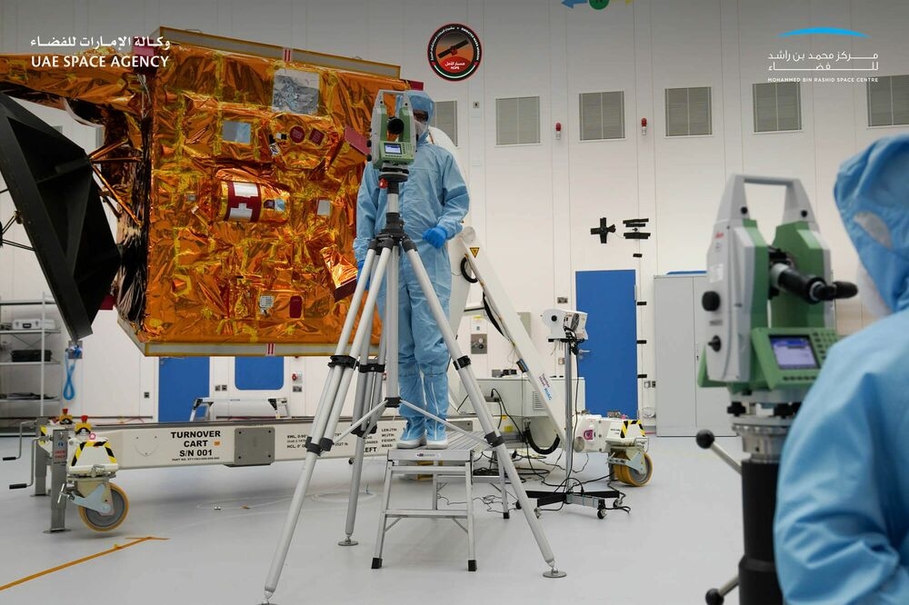 阿聯首個火星探測器「希望號」即將進入火星軌道。（圖片取自阿聯航太總署）