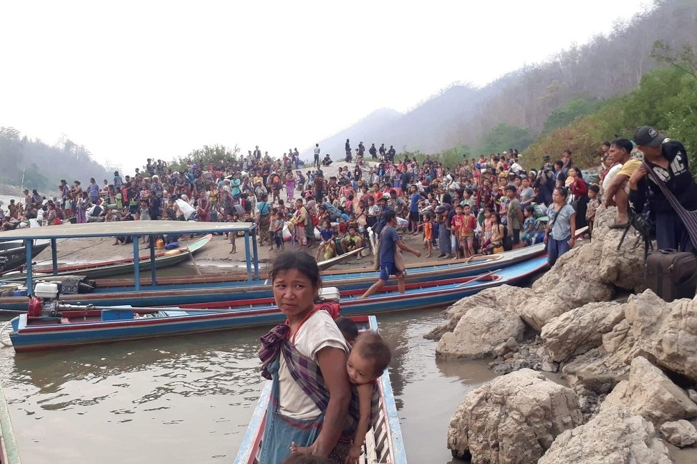 緬甸少數民族克倫人難民。 （湯森路透）