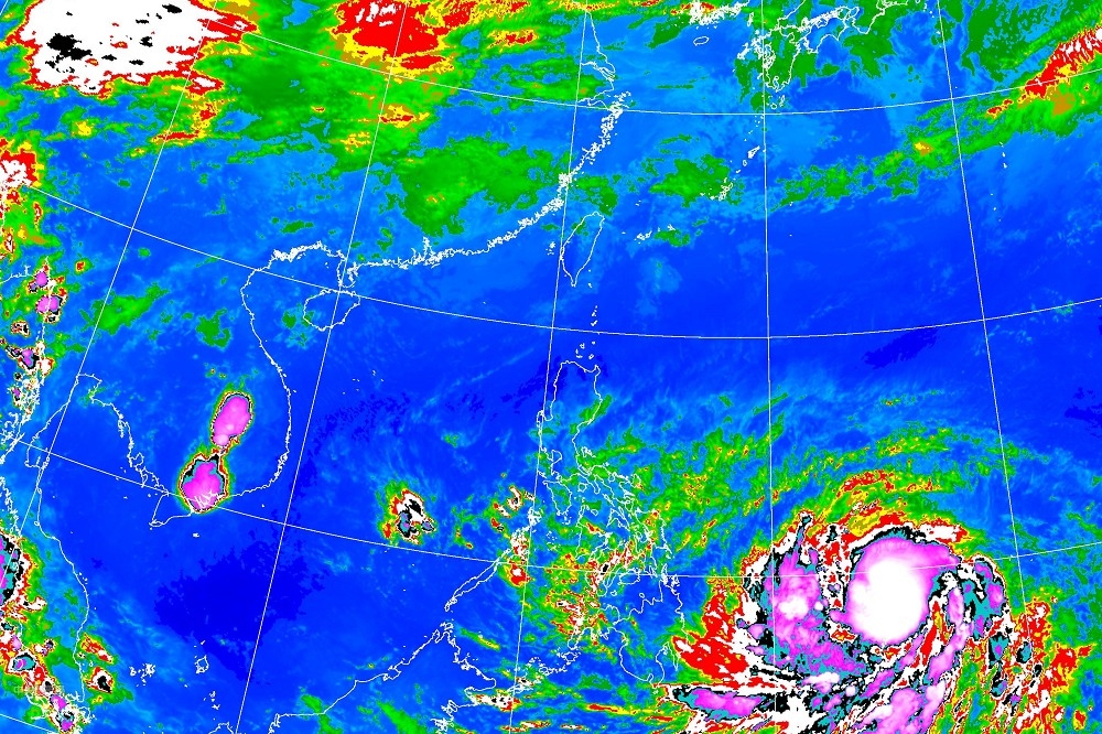 「舒力基」颱風3天後將增強至「強颱」。(取自中央氣象局)