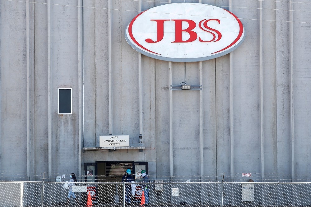 JBS在美國科羅拉多州的肉品加工廠。（湯森路透）
