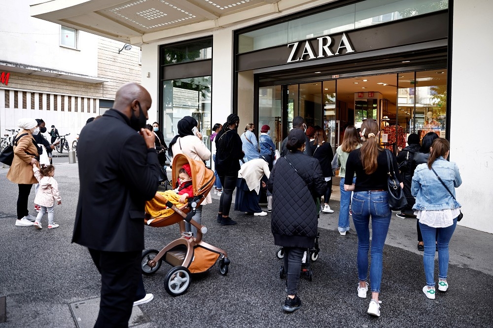 國際服飾品牌zara遭法國檢方調查涉入新疆強迫勞動。（湯森路透）