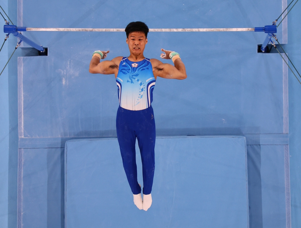體操好手唐嘉鴻於奧運男子個人全能賽決賽奪體操男子全能第7，可說是台灣體操奧運史上最佳成績。（湯森路透）