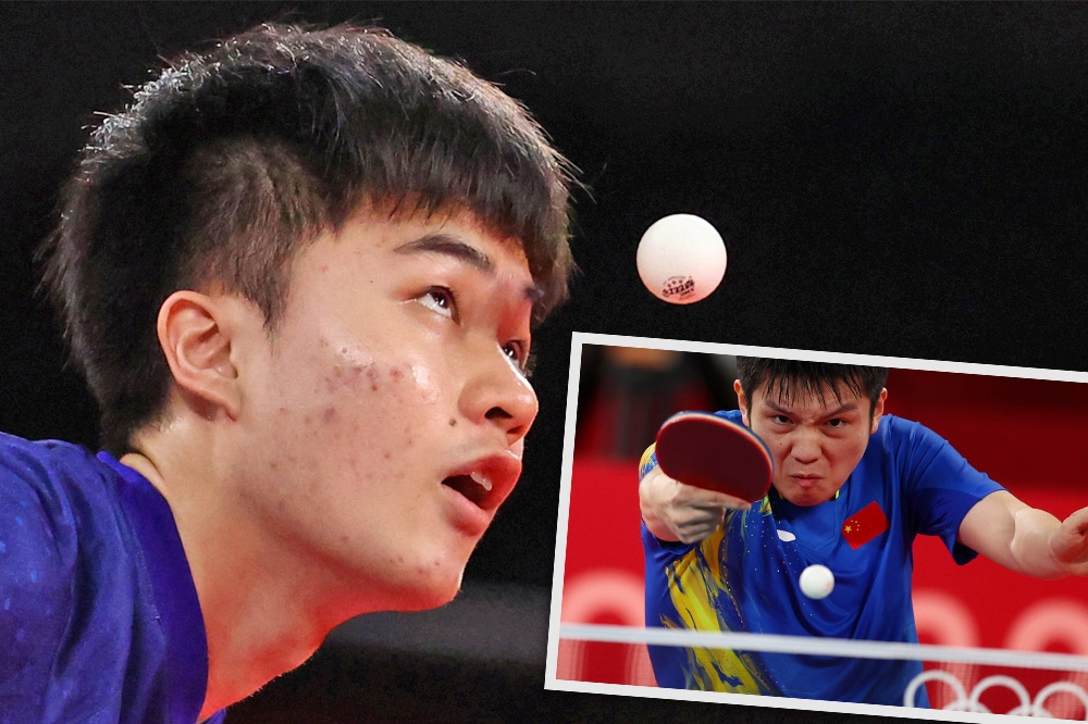「台灣桌球一哥」林昀儒29日下午2點四強賽對戰樊振東，只要過了這關真的「金」有希望。（合成畫面／湯森路透）
