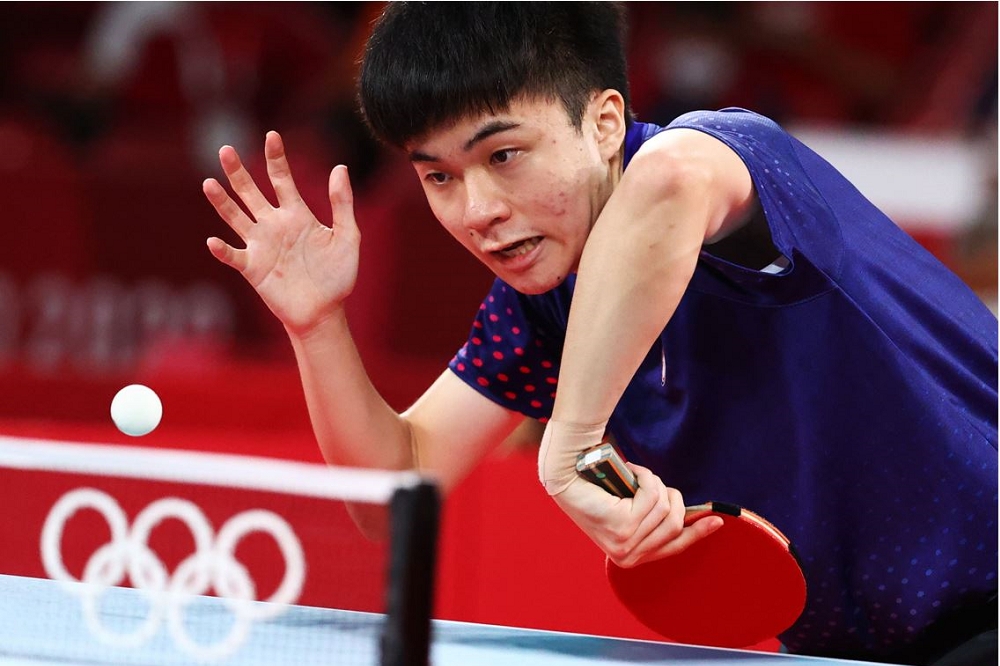 台灣桌球強將林昀儒30日晚上7點與世界第8的前世界球王德國奧恰洛夫搶銅牌。（體育署提供）