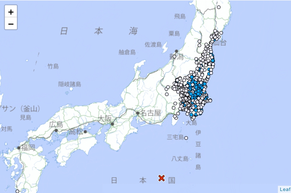 日本東海道以南外海發生規模6.2地震。（圖片取自日本氣象廳）