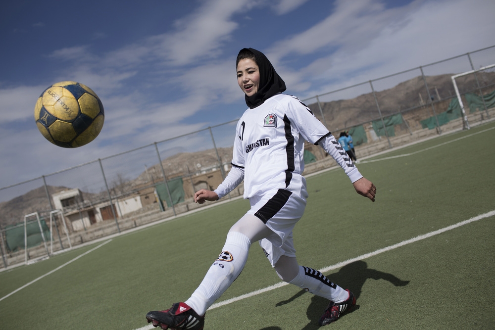 阿富汗女性足球運動員。（示意圖，湯森路透）