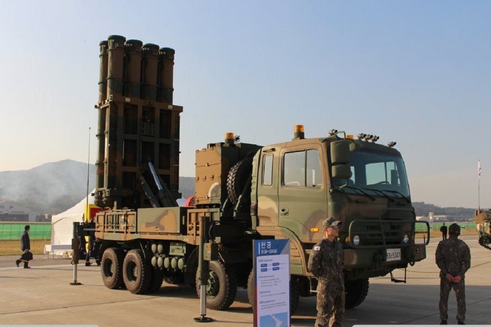 南韓空軍成功試射了國造鐵鷹KM-SAM （Cheolmae-2）中程地對空防空飛彈。（圖片摘自網路）