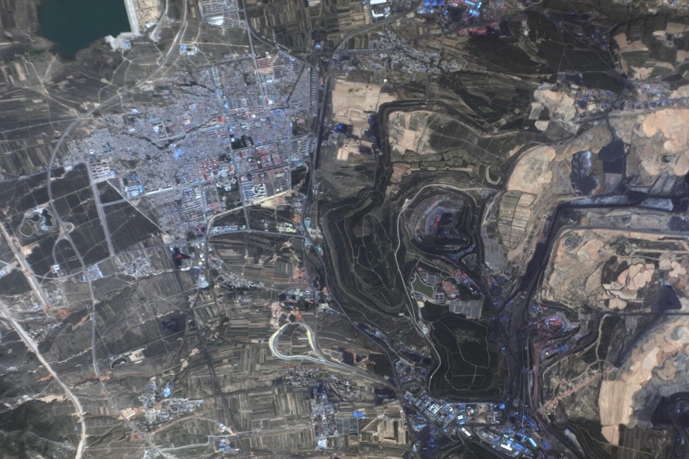 山西是中國最大產煤省。（CC BY-SA 4.0 Planet Labs inc. @Wikimedia Commons）