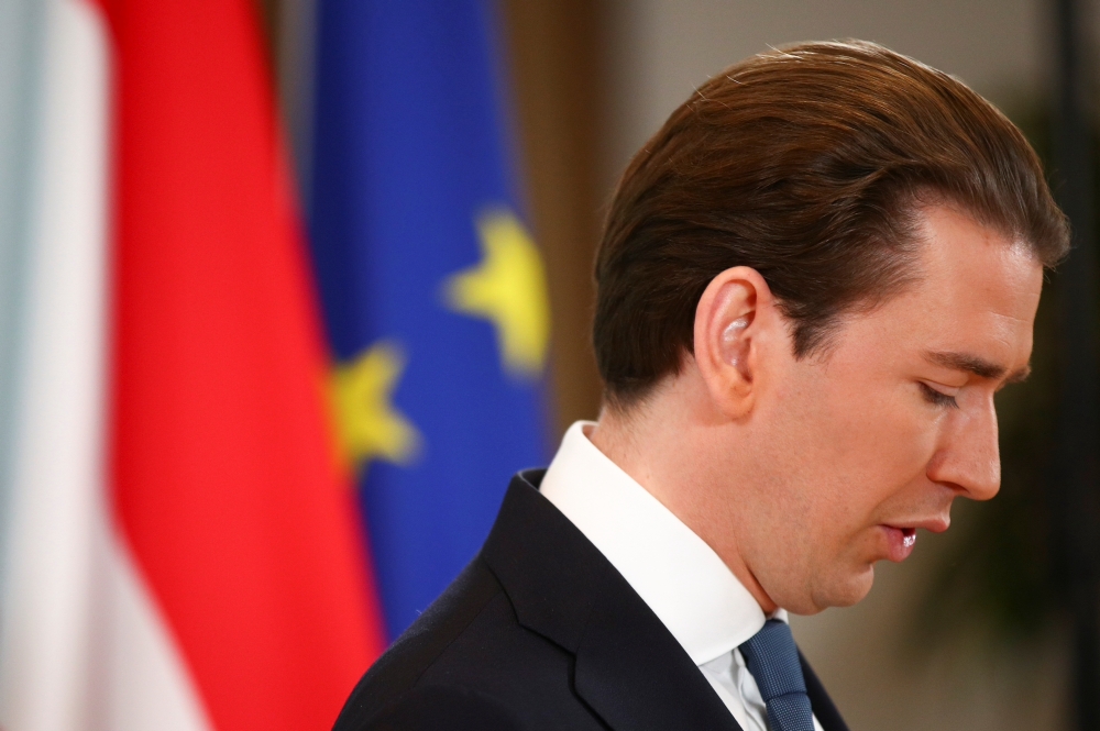 奧地利前總理庫爾茲（Sebastian Kurz）2日宣布退出政壇。（湯森路透）