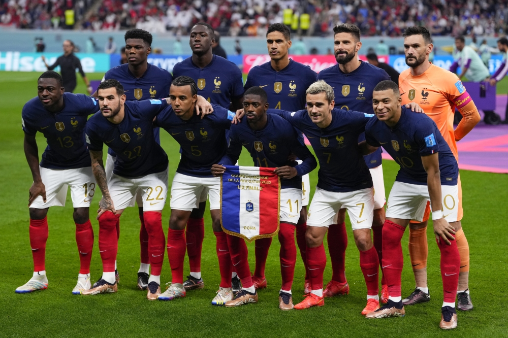 法國再次捧起大力神盃只差一場勝利。（美聯社）