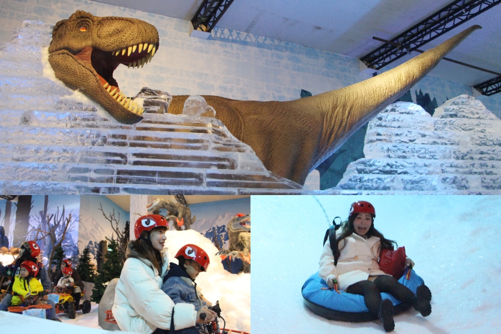 超人氣展覽「侏羅紀 X 恐龍雪世界」將在台北表演藝術中心廣場展出。（邱家琳攝）
