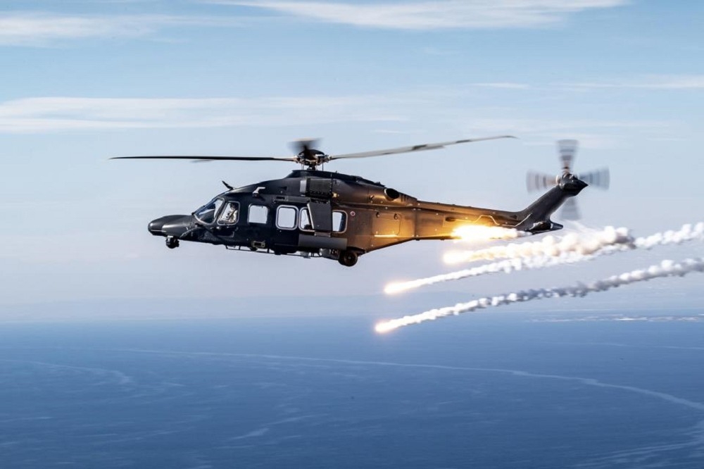 北馬其頓採購AW149、AW169M兩款通用直升機，推動戰力現代化，圖為AW149飛行展示畫面。（取自李奧納多集團網站）