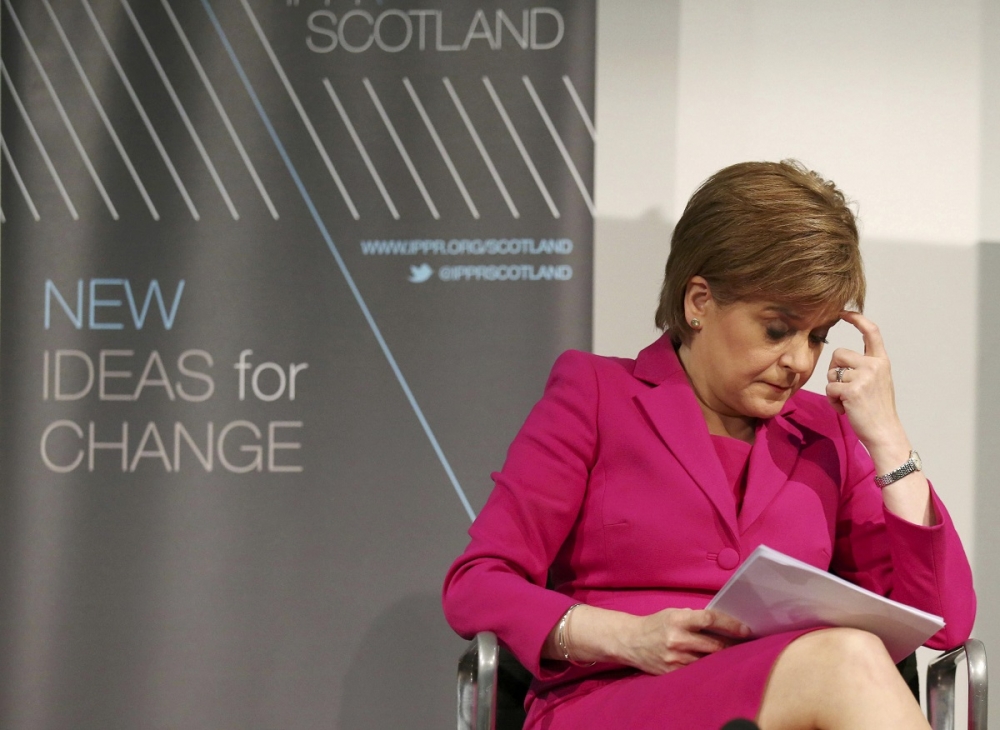 蘇格蘭首席部長史特金於25日在愛丁堡（湯森路透）