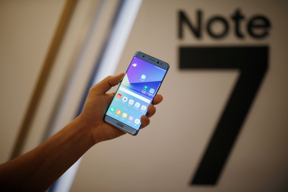 南韓手機大廠三星（Samsung）將於19日發表新一代旗艦機種「Galaxy Note 7」。（湯森路透）