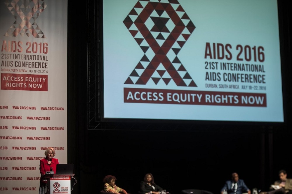 「阿立」案引聯合國愛滋病組織（UNAIDS）的關注，呼籲台灣對待所有愛滋病患者要「零歧視」（Zero Discrimination）。圖為2016國際愛滋病大會。（翻攝自UNAIDS網站）