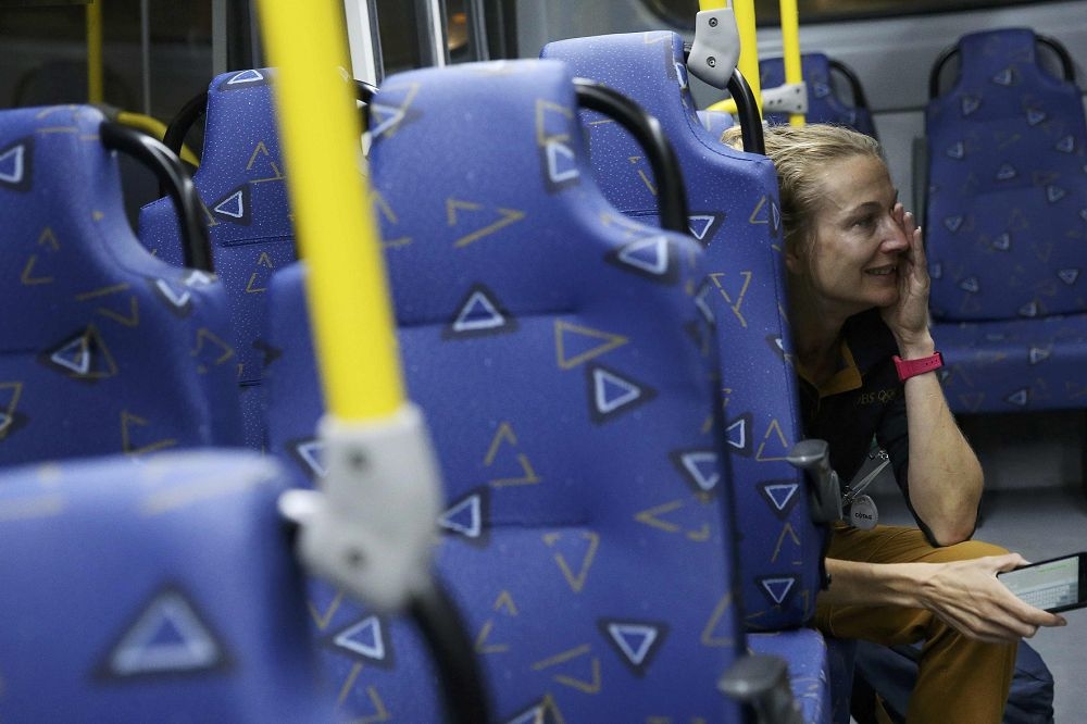 歐美國家民眾搭公車時，多數對「  博愛座」沒有太強烈的道德要求。（路透社）