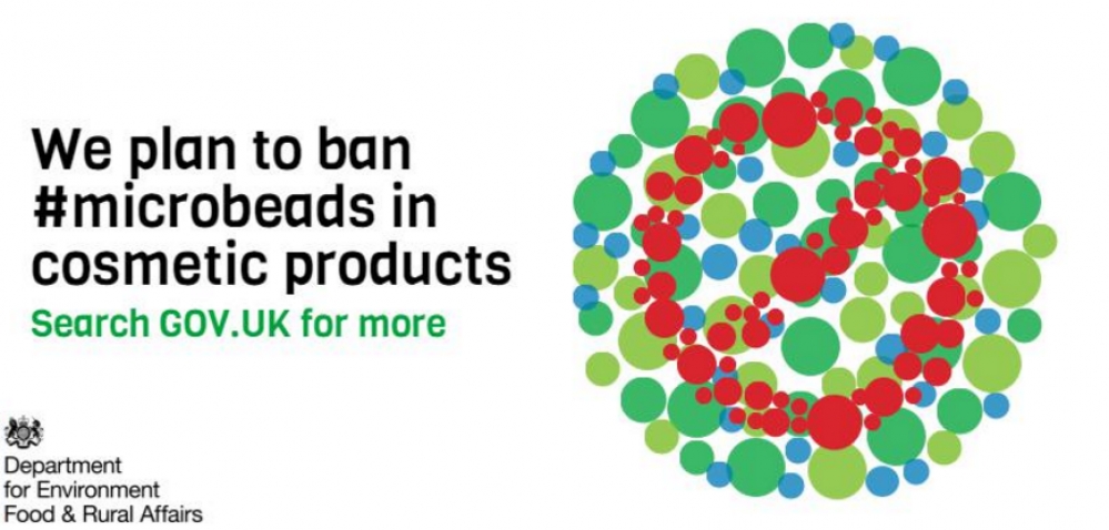英國政府計畫2017年起禁用塑膠微粒。（擷取自推特Defra UK ‏@DefraGovUK ）