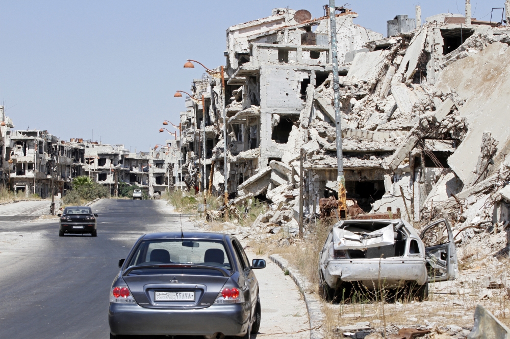 敘利亞西部城市荷姆斯（Homs）的慘況。（美聯社）