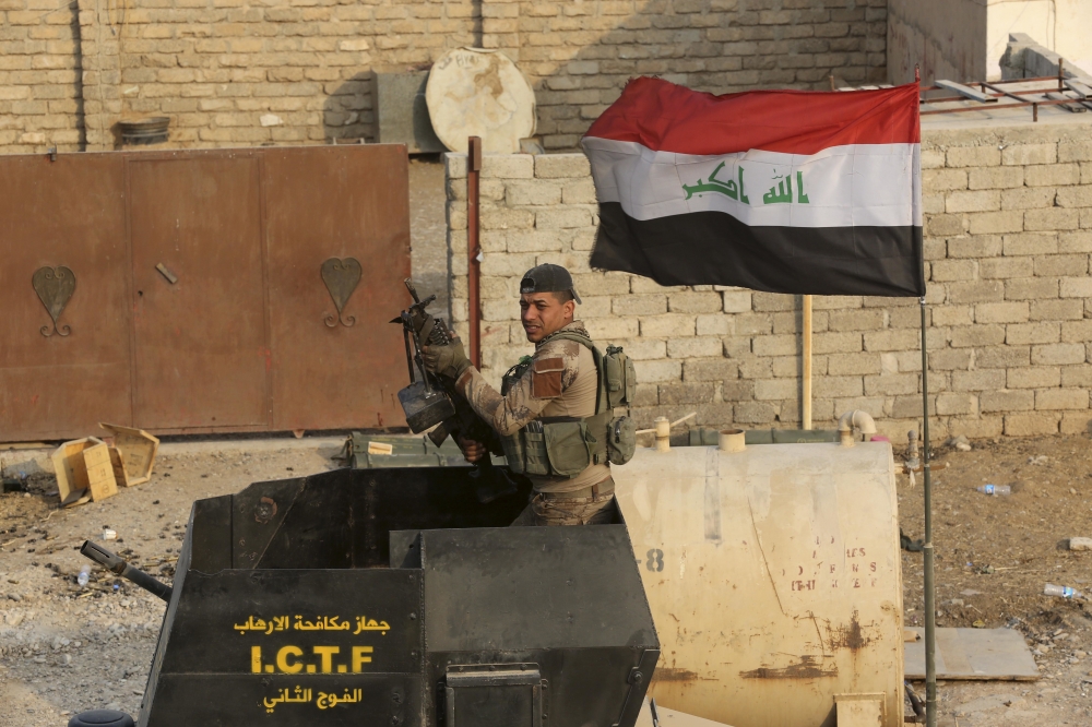 伊拉克部隊。（美聯社）