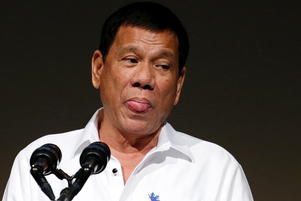 菲律賓總統杜特蒂恭賀川普當選美國總統，並說他現在希望停止和美國爭執，「終於不用再和美國吵架了，因為川普贏了！」（湯森路透）