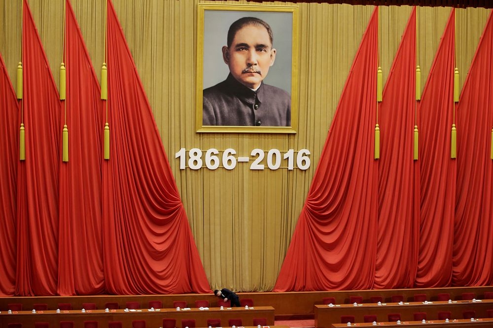 習近平日前指稱「中國共產黨是孫中山最正統的繼承者」，完全顯露出壟斷對「整個中國」詮釋權的企圖與野心。（湯森路透）