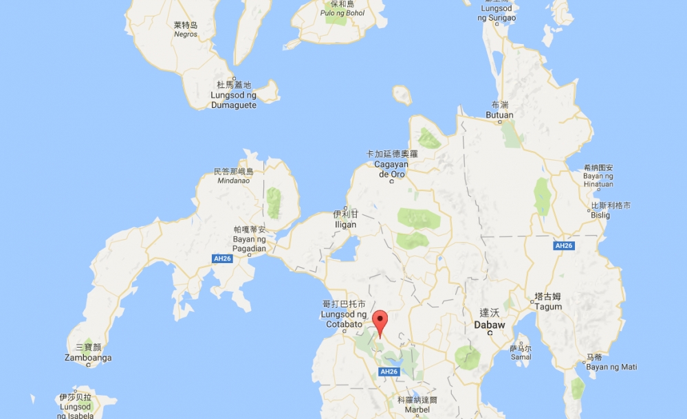 事發地位於南部民答那峨島（Mindanao）的米德薩亞普（Midsayap）。（翻攝自Google Map）