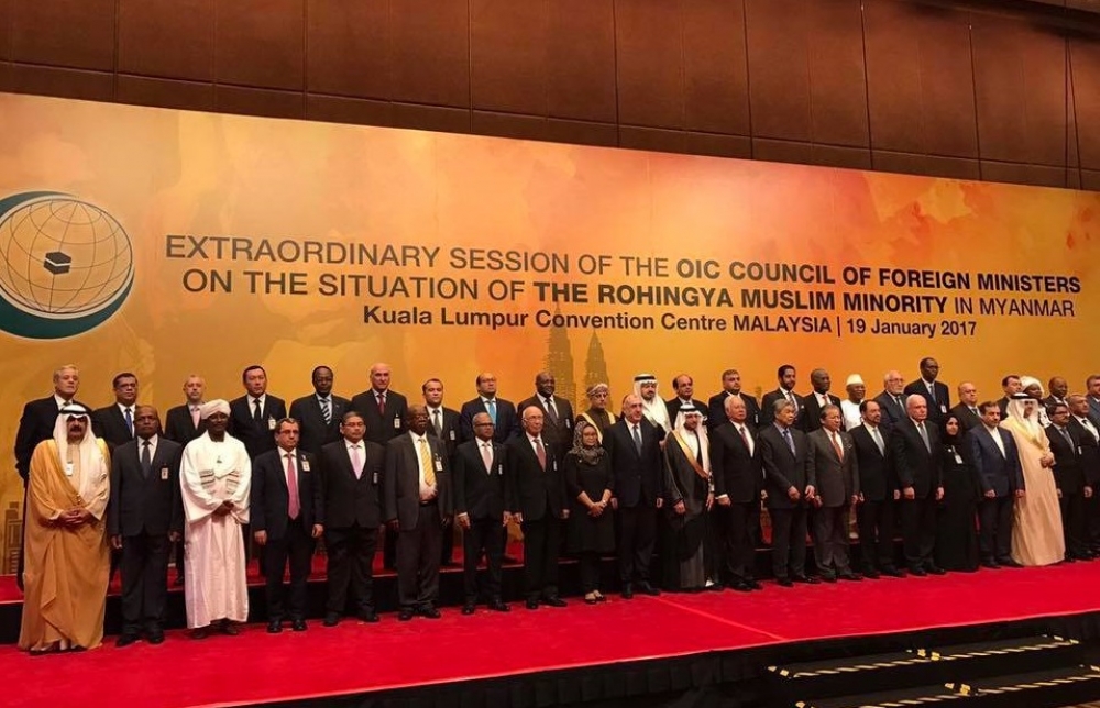 伊斯蘭合作組織（OIC）19日就緬甸羅興亞人困境舉行特別會議。（取自官方 Facebook）