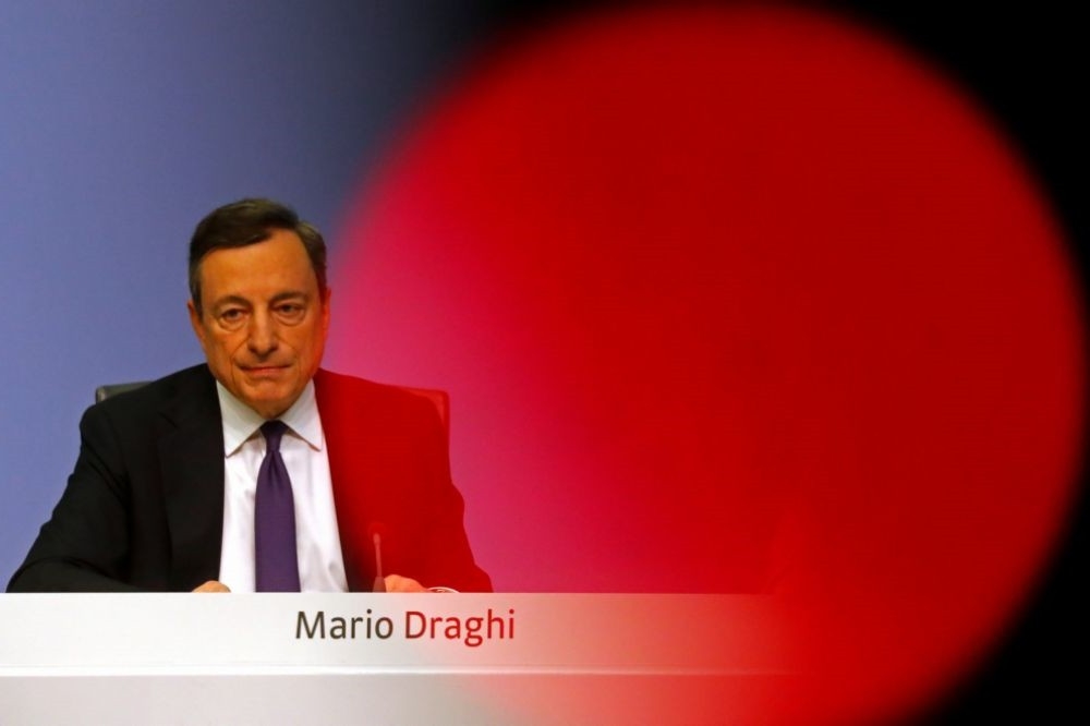 歐洲央行總裁德拉吉表示支持投資人加息預期。（湯森路透）