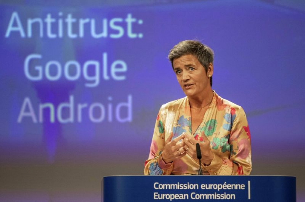 歐盟指Google違規要求預裝自家軟體。（美聯社）