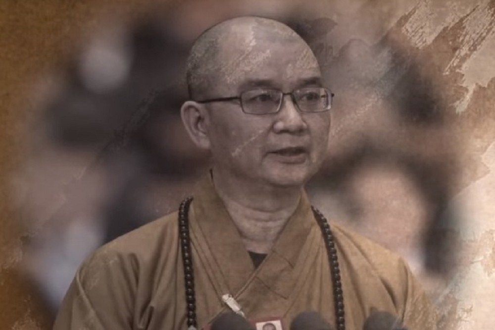 中國佛教協會會長釋學誠。（取自影片）