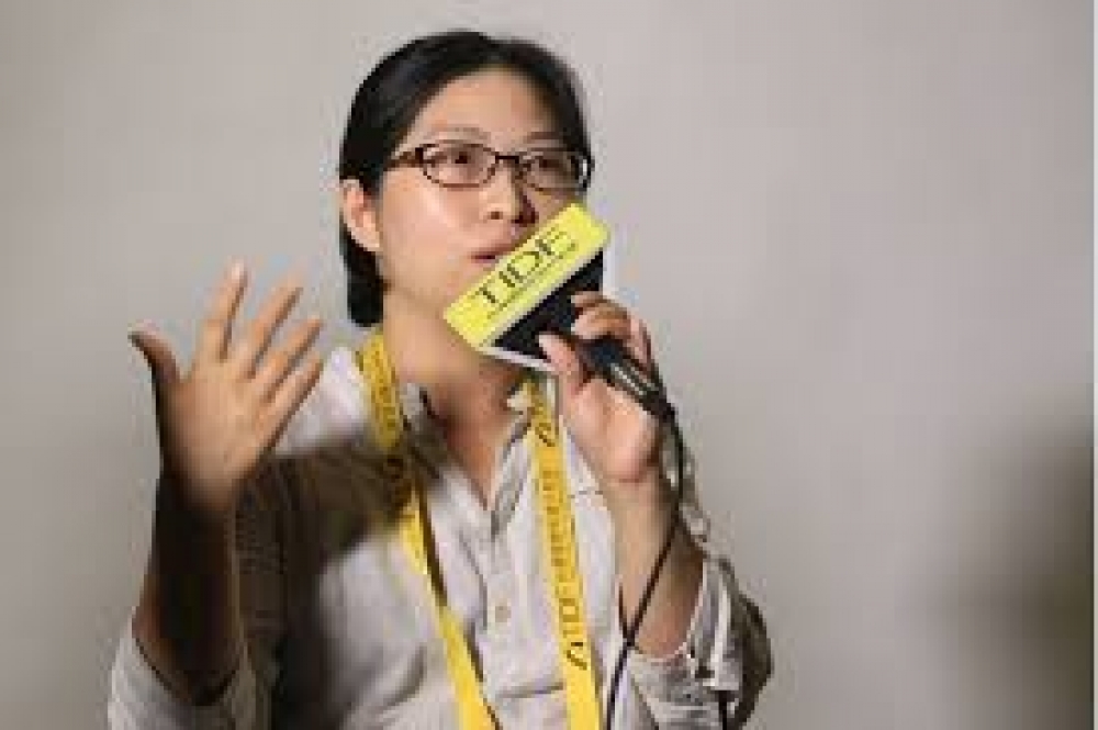 成長於同志家庭的紀錄片導演黃惠偵今出席婚姻平權公聽會。（翻攝自台灣國際紀錄片影展）