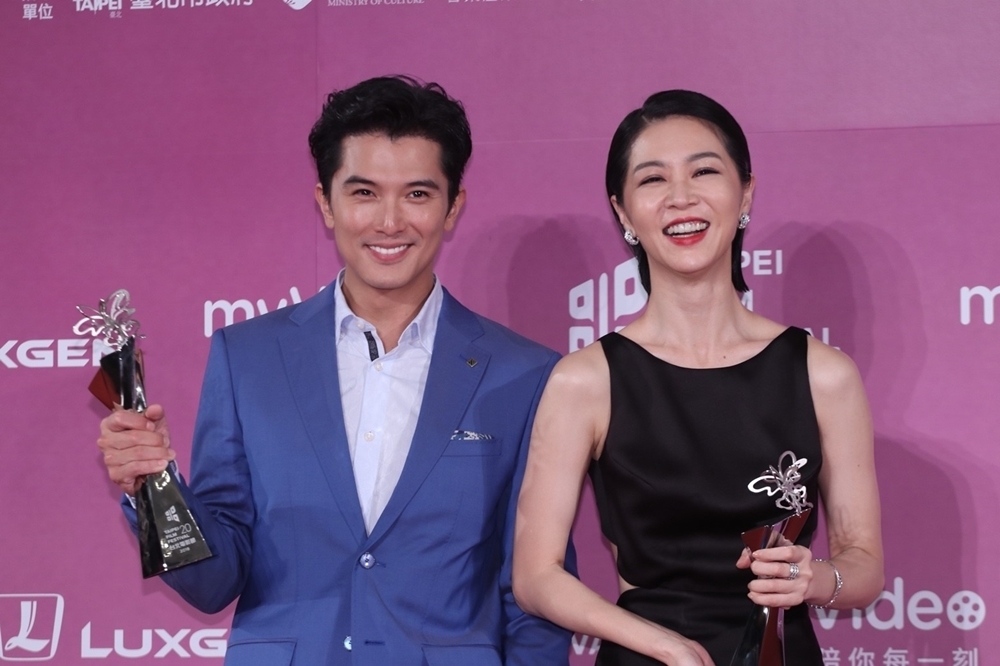 邱澤（左）和謝盈萱以《誰先愛上他的》榮登本屆台北電影獎的影帝影后（攝影：張凱婷）