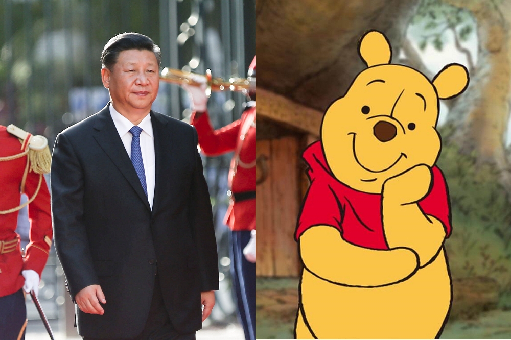 迪士尼動畫《小熊維尼》的真人電影《摯友維尼》，在中國遭到封殺，外交部諷刺說「在台灣，所有的熊生而平等」。（合成畫面／湯森路透、取自迪士尼網站）