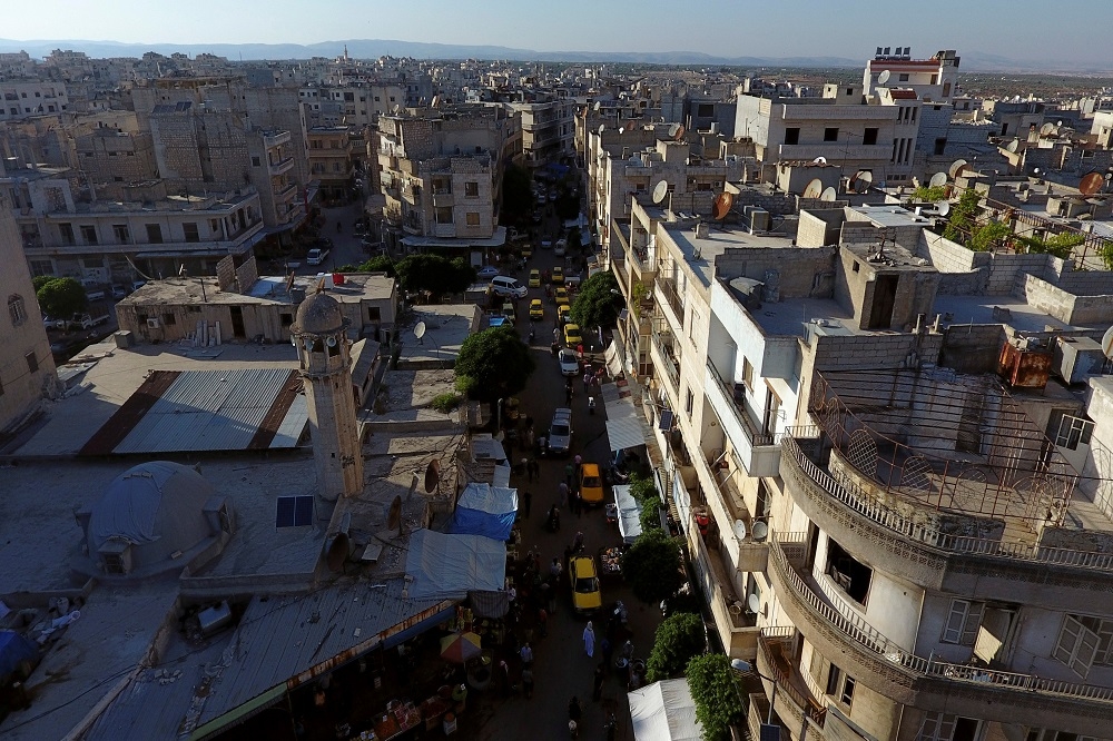 敘利亞伊德利卜省武器庫發生爆炸，至少造成39人死亡。（湯森路透）