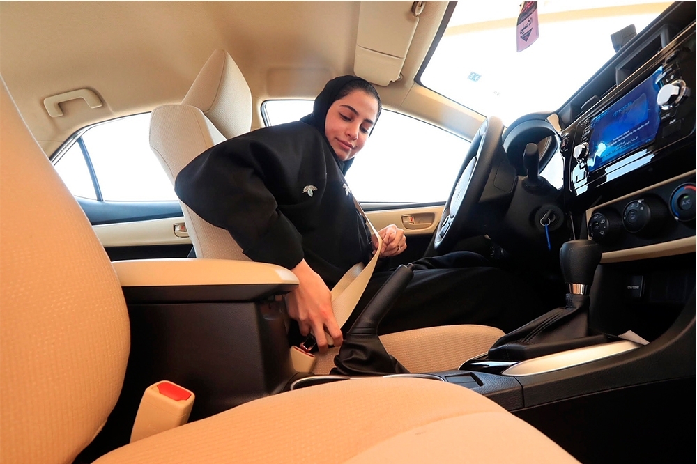沙烏地阿拉伯即將於24日全面解禁女性開車。（美聯社）