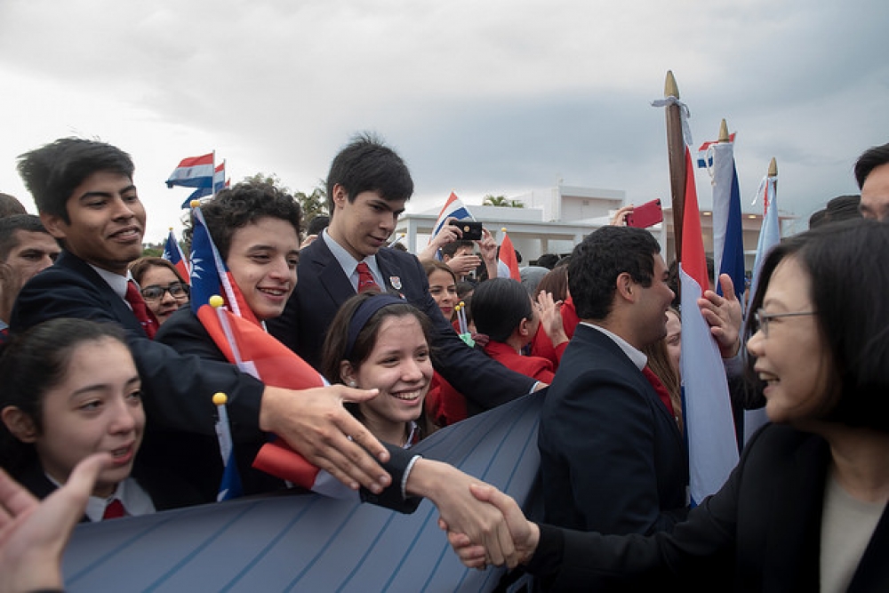 蔡英文總統14日抵達巴拉圭。（取自總統府官網）
