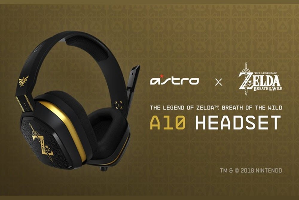 Logitech宣布將與任天堂聯手推出「塞爾達」主題耳機。（圖片來源：ASTRO Gaming）