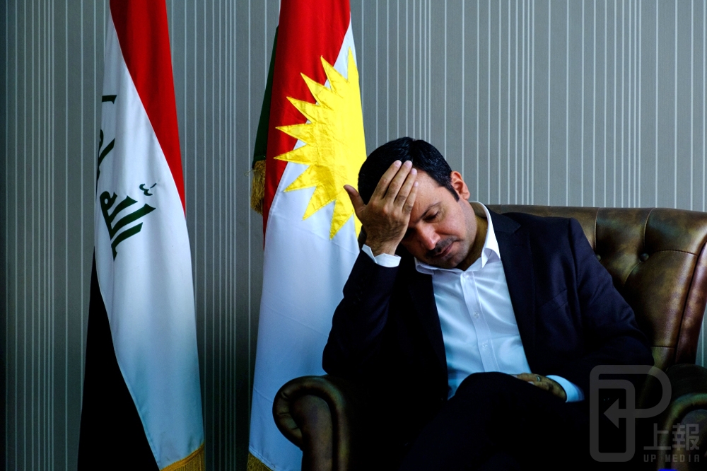 庫德斯坦議會議長尤塞夫提及這場註定失敗的獨立公投，感到失望。（攝影：曾原信）