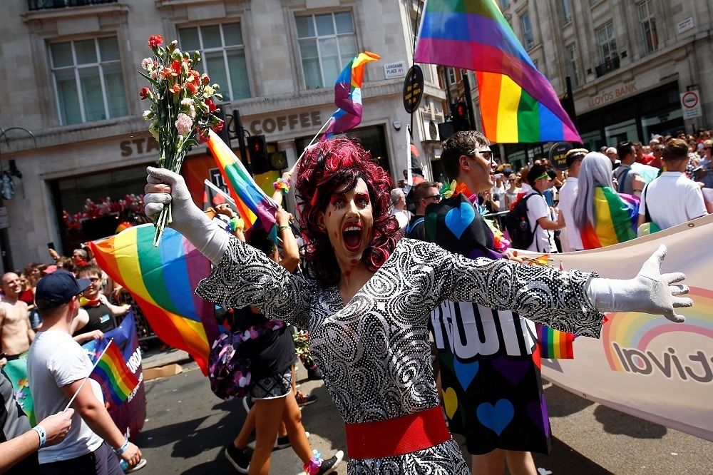倫敦7日舉辦LGBT大遊行。（湯森路透）