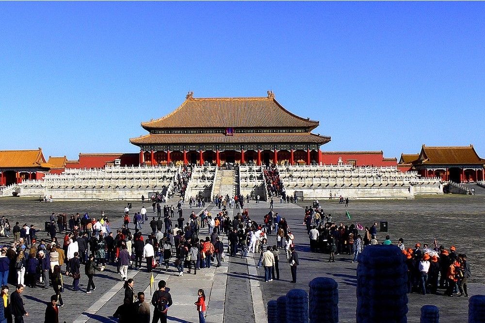 清朝政治中心北京紫禁城，圖為清朝皇權的象徵太和殿。（維基百科）