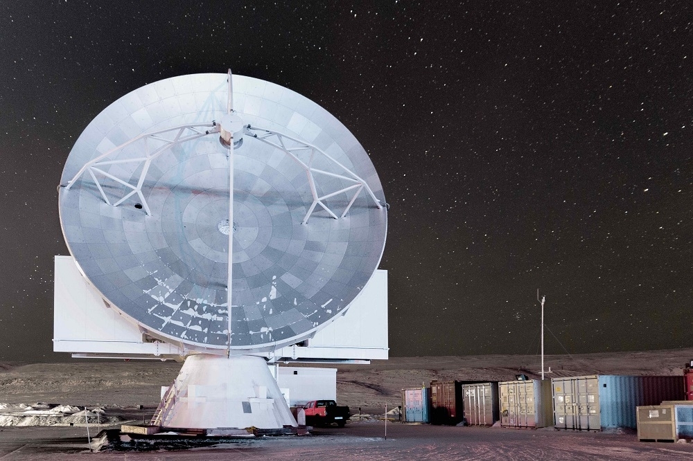 目前格陵蘭望遠鏡位於格陵蘭圖勒（Thule）的美國空軍基地。（相片提供：陳明堂）