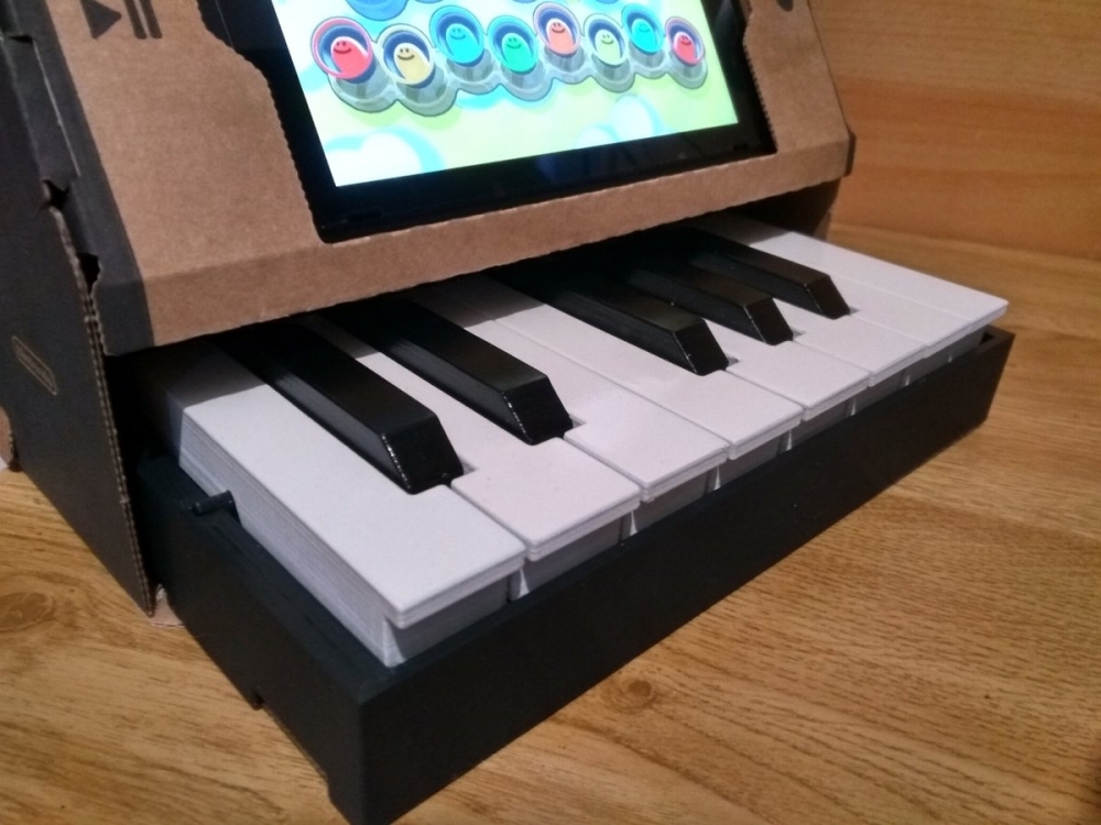 國外網友利用3D列印模組零件，讓任天堂Labo鋼琴更逼真。（圖片來源：ShigeryuInsider）