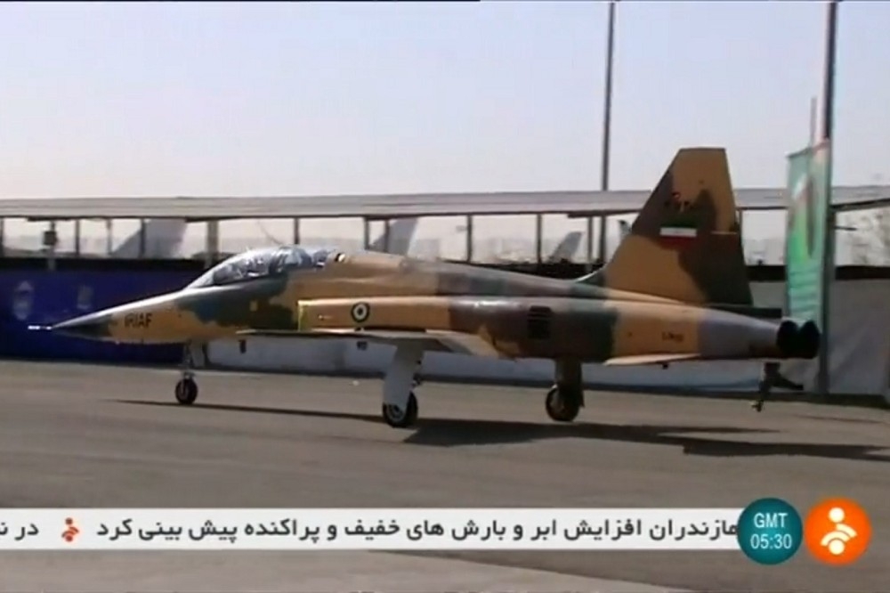 伊朗最新國產戰機「天河」。（湯森路透）